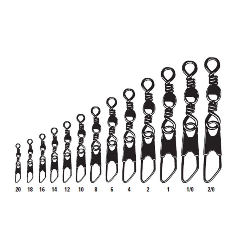 Mustad Barrel Swivel With Safety Snap